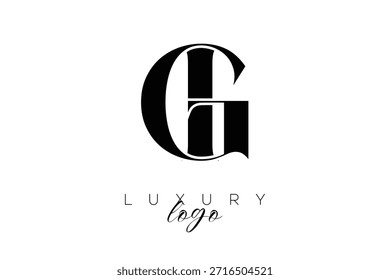 GI Serif Letter Monogram Typography Logo for Elegant Premium Branding Identity