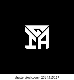 Diseño vectorial del logotipo de la letra GIA, logotipo sencillo y moderno de GIA. Diseño de alfabetos lujosos GIA  