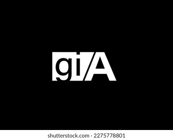 GIA Logo and Graphics design vector art, Icons isolated on black background
