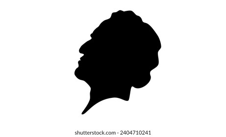 Giacomo Meyerbeer, black isolated silhouette