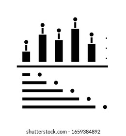 Icono negro de información de Giagram, ilustración conceptual, símbolo plano vectorial, signo de glifo.