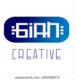 GiAn abstract text design concept colorful vector icon template