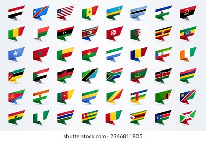 Giant Africa Flag Set With African Flags svg