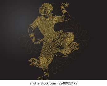 giant ancient tradition thai character ramayana