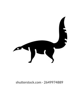 ícone de tamanduá-bandeira para projetos digitais e de impressão. Animais sul-americanos. Ícones mínimos de limpeza para aplicativos e sites. Ícones simples modernos para UI UX e branding