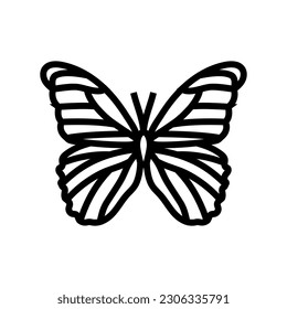 giant blue morpho spring line icon vector. giant blue morpho spring sign. isolated contour symbol black illustration