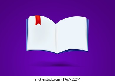 Giant book isolated on white background. Vector illustration.