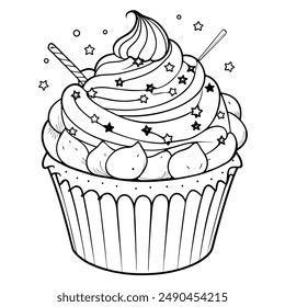 Giant cupcake with rainbow sprinkles