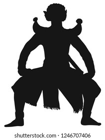 The giant, Dancing arts performance in mask dressed based on the character in Rammakian or Rama or Ramayana Literature.