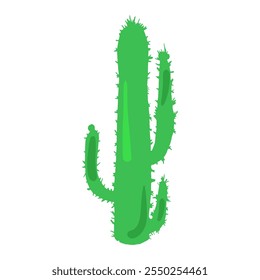 Giant desert cacti plants succulents. Element of Hispanic holiday Cinco De Mayo. Mexican holiday icon. Simple cartoon vector element isolated on white background