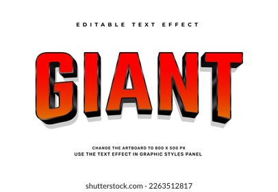 giant editable text effect template