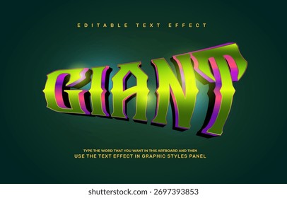 Modelo de efeito de texto editável Giant
