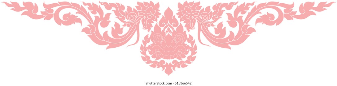 giant face, monster face, twins dragon floral head vector illustrations, images, tattoos, stickers, patterns. southeast asia art design