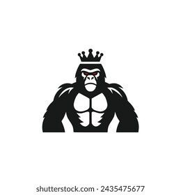 Giant Gorilla King Kong Wild Animal Beast Logo Vektor Illustration Vorlage Design