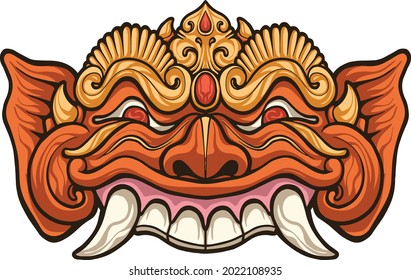 Giant Head Balinese Orange Vector
