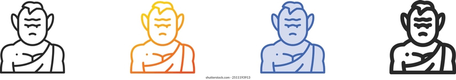 giant icon.Thin Linear, Gradient, Blue Stroke and bold Style Design Isolated On White Background