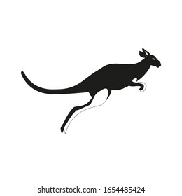 GIANT KANGAROO Vector illustration. Sketch marsupial isolated on white background. Animal symbol of Australia.