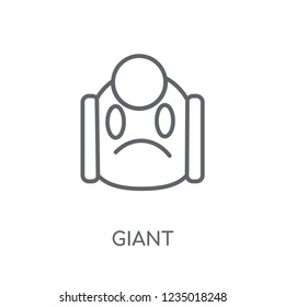 Giant linear icon. Modern outline Giant logo concept on white background from Fairy Tale collection. Suitable for use on web apps, mobile apps and print media.