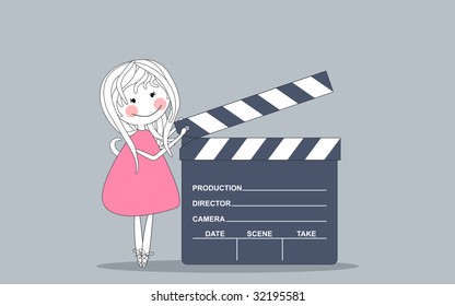 giant movie clapboard