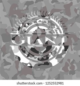 Giant on grey camouflage pattern
