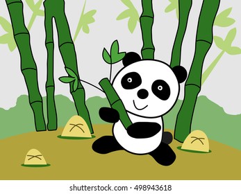 Giant Panda Cartoon Vector Illustration