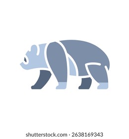 Giant panda color flat icon for digital and print projects. Asian animals. Minimal clean icons for apps and websites. Modern simple icons for UI UX and branding