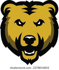 Giant panda Mascot logo Design. Brave Bear Face vector template. Panda Head design for Logo, polar bear Logo icon Sport Team logo design, Vector Template Illustration. Mascot Brave Grizzly Bear art