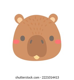 Giant rat vector. cute animal face design for kids