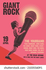 Giant Rock Gig Poster Flyer Template
