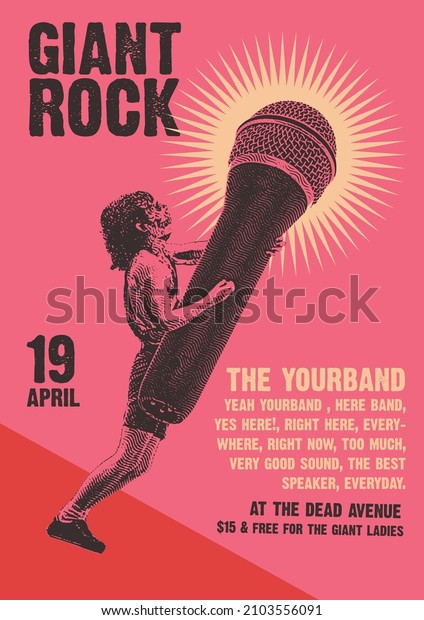 Giant Rock Gig Poster\
Flyer Template