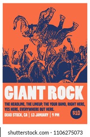 Giant Rock Poster Flyer Template