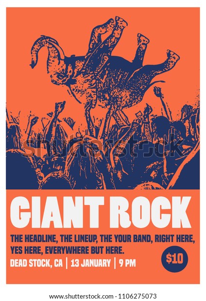 Giant Rock Poster Flyer\
Template