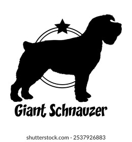 Giant Schnauzer dog silhouette,  dog, dog breeds, logo, vector, silhouette, logo design, animal, illustration, icon, sign, design, black,  symbol, pet