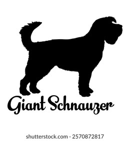 Giant Schnauzer. dog silhouette, dog breeds, logo, vector, silhouette,  animal, illustration, icon, sign, design, black, symbol, pet, love
