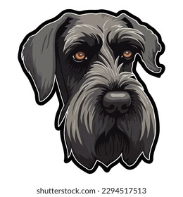 Giant Schnauzer Flat Icon Isolated On White Background