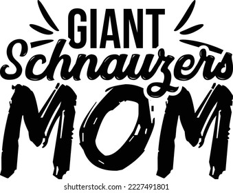 Giant Schnauzers mamá Perro SVG Diseño