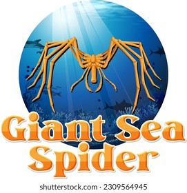 Giant Sea Spider Deep Sea Creature illustration