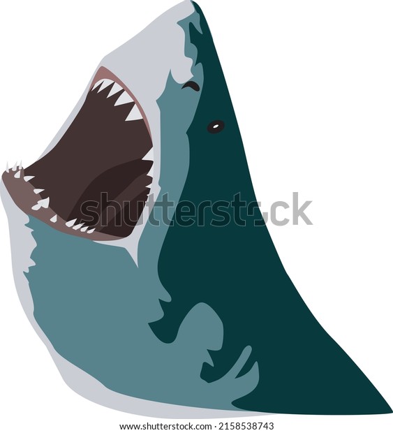 Giant\
Shark Attacking Vector. Giant Shark\
Illustration