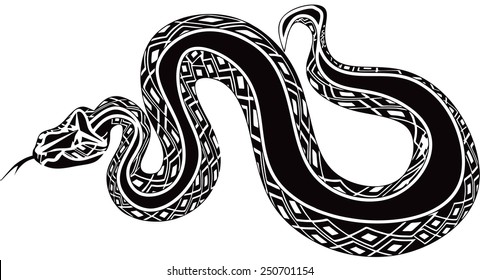 Giant Snake Vector Tattoo