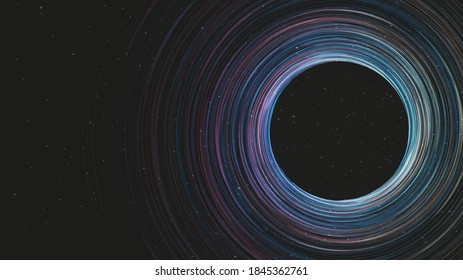 Giant Spiral Black Hole on Galaxy Background.planet and physics concept design,vector illustration.