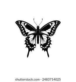 Giant Swallowtail butterfly silhouette Vector