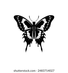 Giant Swallowtail butterfly silhouette Vector