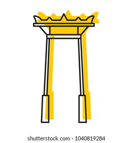 Giant swing icon. Doodle illustration of Giant swing vector icon for web and advertising
