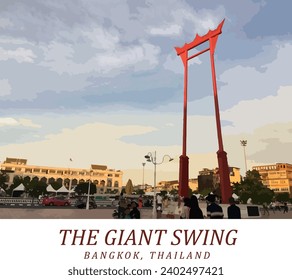 El Gigante Swing. lo más icónico en bangkok tailandia