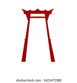 Giant swing vector on white background