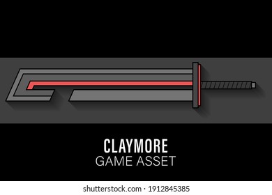 Espada gigante, Claymore Material de colección de juegos Activos 2D