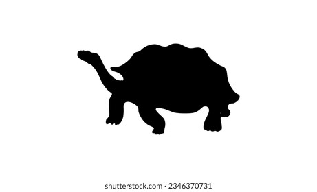 giant tortoise silhouette,high quality vector