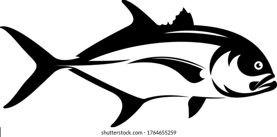 Giant Trevally GT Fishing Template use for fishing logo