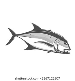 Giant Trevally logo design"Explore the mesmerizing world of GT fishing through captivating illustrations, showcasing the thrill and excitement of landing these majestic predators."