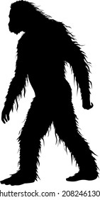 Giant unknown ape silhouette illustration